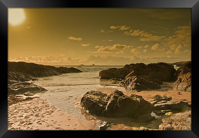 Cornish Coast in the Evening Framed Print by Eddie Howland
