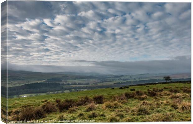 Mackerel Sky over Upper Teesdale Canvas Print by Richard Laidler