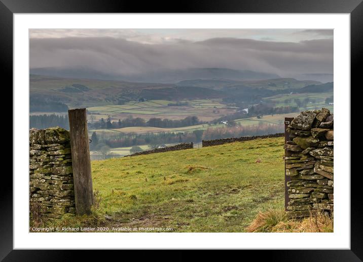 The fog lifts but not for long Framed Mounted Print by Richard Laidler