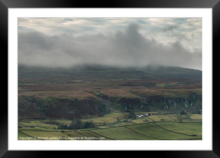 Fog lifting off Holwick Framed Mounted Print by Richard Laidler