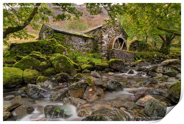 The Old Corn Mill Print by Michael Tonge