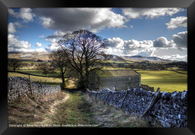 Swinden Lane near Threshfield. Framed Print by Beverley Middleton