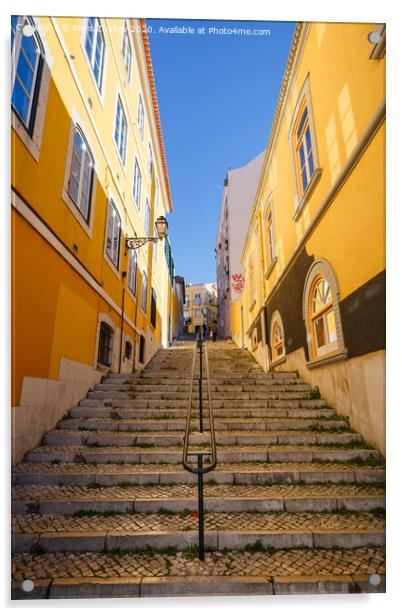 Yellow Lisbon Acrylic by Boris Zhitkov