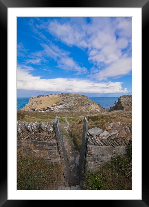 Tintagel cliffs, Cornwall Framed Mounted Print by Eddie Howland