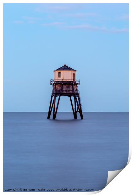 Glowing Lighthouse Print by Benjamin Waller
