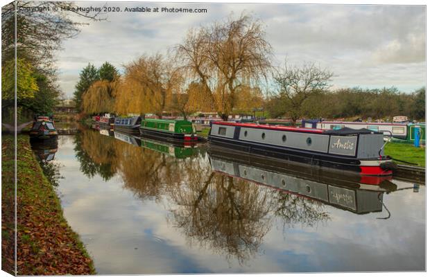 Moored at Anderton Canvas Print by Mike Hughes