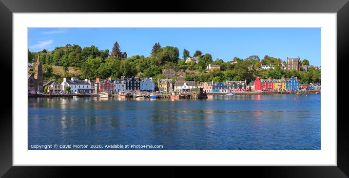 Panoramic View of Tobermory on the Isle of Mull Framed Mounted Print by David Morton