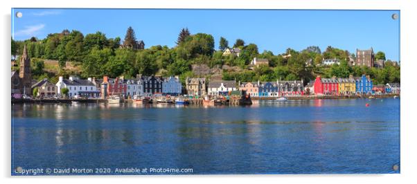Panoramic View of Tobermory on the Isle of Mull Acrylic by David Morton
