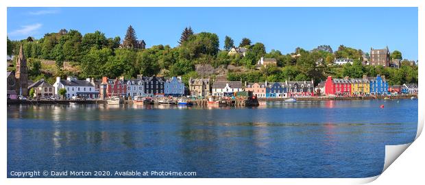 Panoramic View of Tobermory on the Isle of Mull Print by David Morton