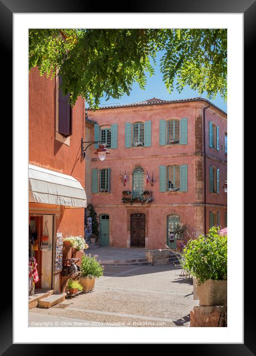Hotel de Ville Roussillon Provence France Framed Mounted Print by Chris Warren