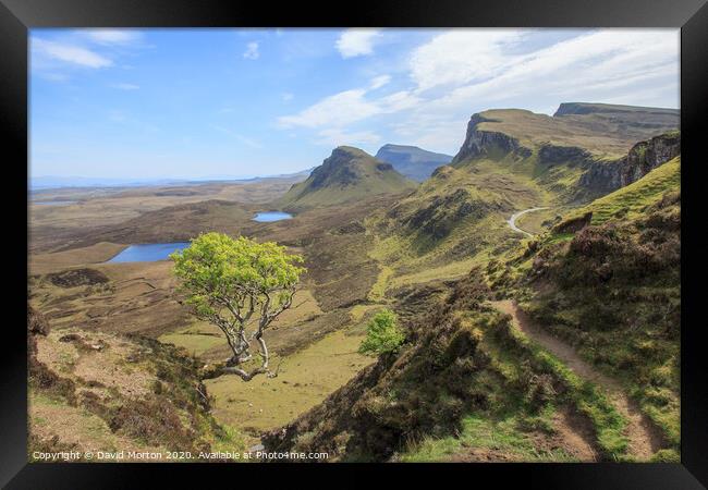 View South from The Quiraing on Skye Framed Print by David Morton