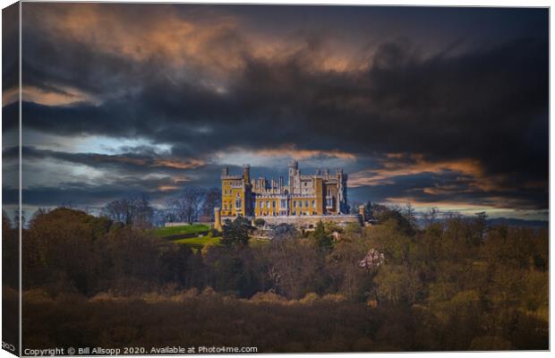 View of Belvoir castle. Canvas Print by Bill Allsopp