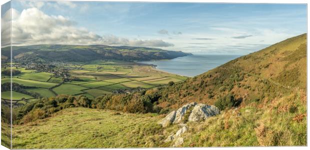 View from Bossington Hill to Foreland Point Canvas Print by Shaun Davey