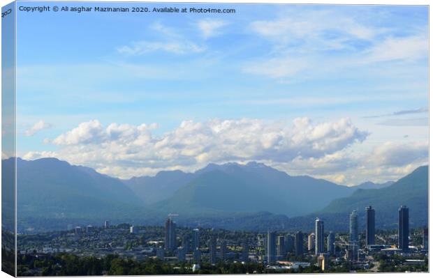 A nice view of Burnaby,  Canvas Print by Ali asghar Mazinanian