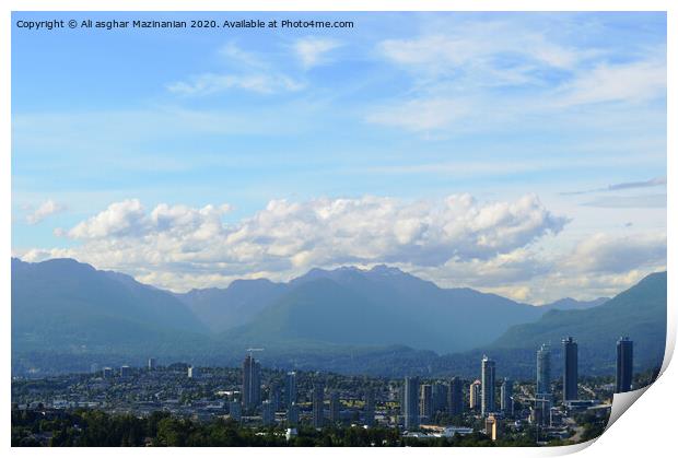 A nice view of Burnaby,  Print by Ali asghar Mazinanian