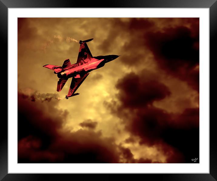 Flying through Hell Framed Mounted Print by Chris Lord