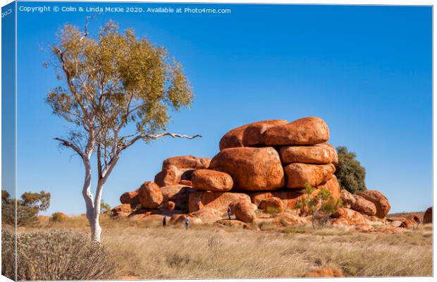 Devils Marbles, Northern Territory, Australia Canvas Print by Colin & Linda McKie