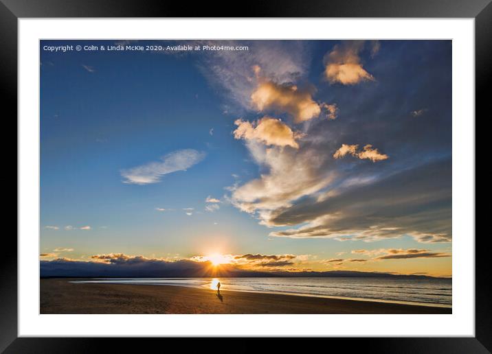 Sunset at Tahuna Beach Framed Mounted Print by Colin & Linda McKie