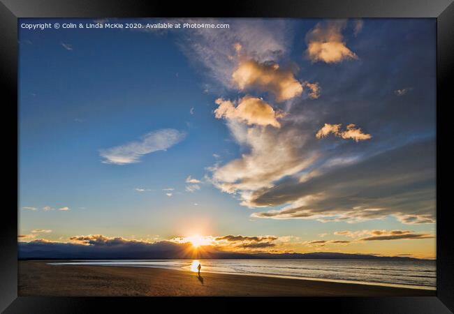Sunset at Tahuna Beach Framed Print by Colin & Linda McKie