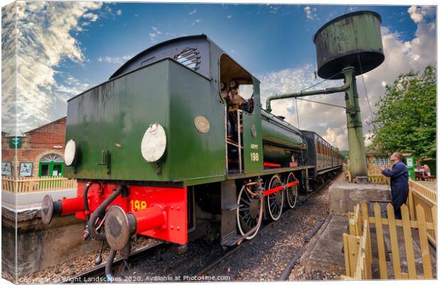 Hunslet ‘Austerity’ WD198 ‘Royal Engineer’ Canvas Print by Wight Landscapes