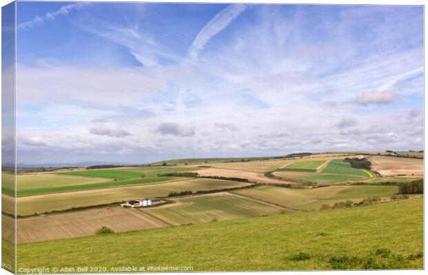 Majestic View of South Downs Canvas Print by Allan Bell