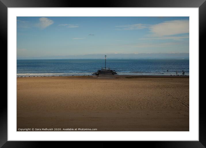 Deserted beach Framed Mounted Print by Sara Melhuish