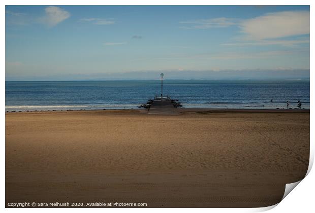 Deserted beach Print by Sara Melhuish