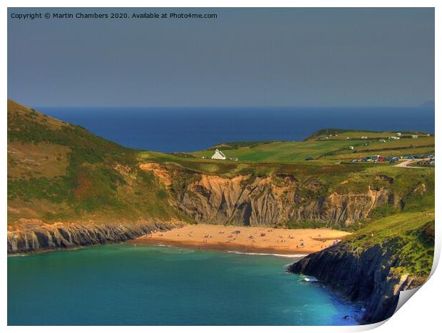 Mwnt Beach Ceredigion  Print by Martin Chambers