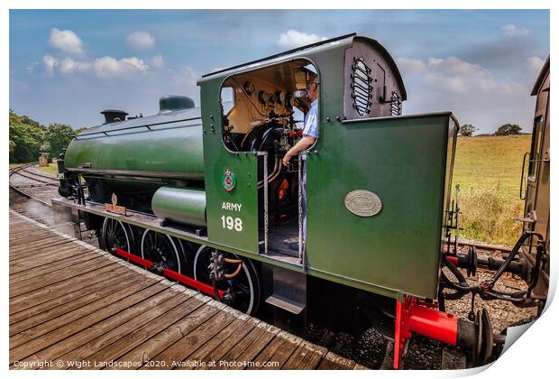 Hunslet ‘Austerity’ WD198 ‘Royal Engineer’ Print by Wight Landscapes