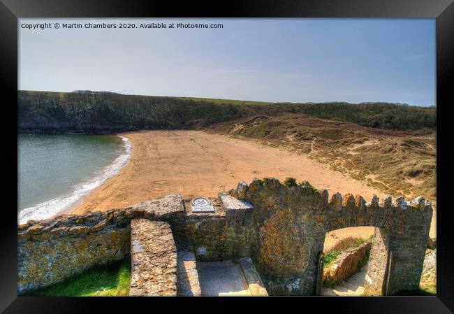 Barafundle Bay Framed Print by Martin Chambers