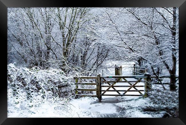 A winter landscape in Yorkshire.  Framed Print by Ros Crosland