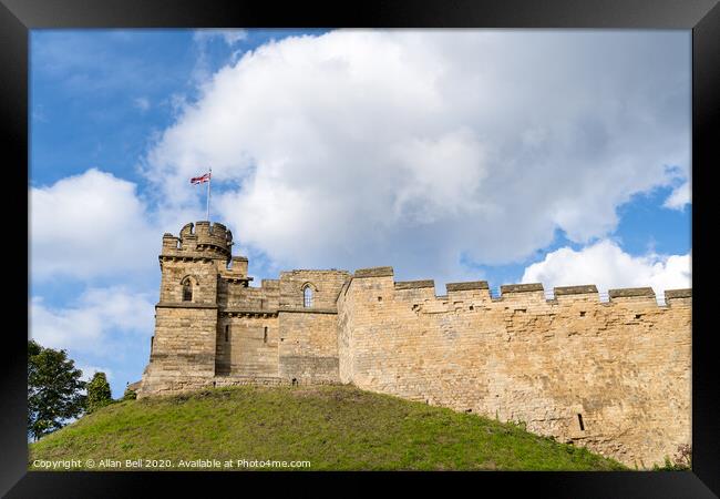 Lincoln castle observation tower and walls Framed Print by Allan Bell