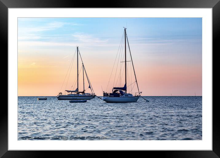 Sail away with me Framed Mounted Print by Benjamin Waller