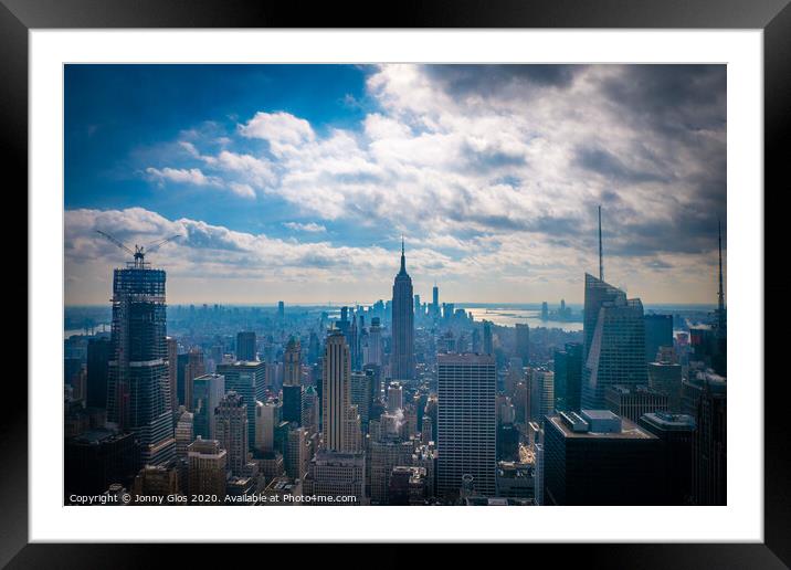 New York Skyline  Framed Mounted Print by Jonny Gios