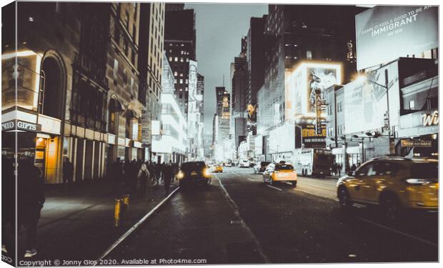 Broadway on yellow Canvas Print by Jonny Gios