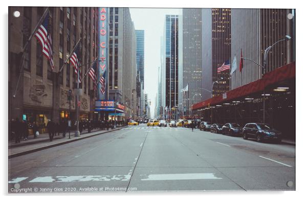 Radio City New York  Acrylic by Jonny Gios