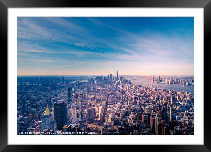 New York Skyline  Framed Mounted Print by Jonny Gios