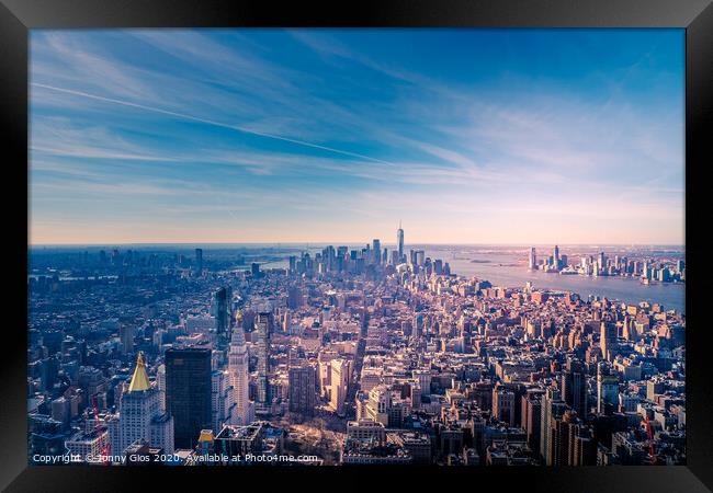 New York Skyline  Framed Print by Jonny Gios