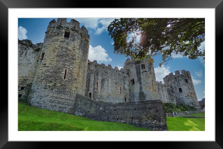 Conwy Castle North Wales  Framed Mounted Print by simon alun hark