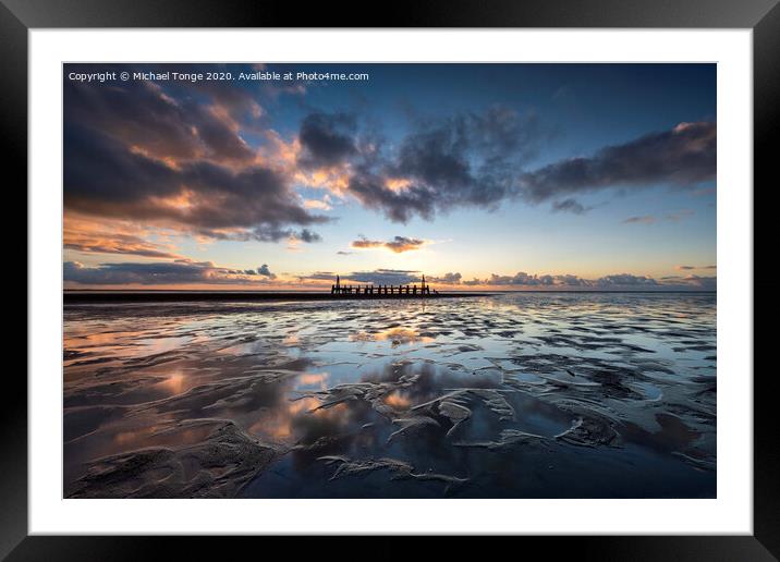 St Annes Sunset  Framed Mounted Print by Michael Tonge