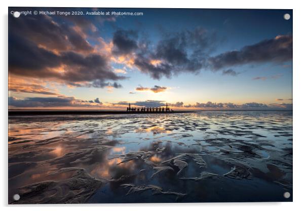 St Annes Sunset  Acrylic by Michael Tonge