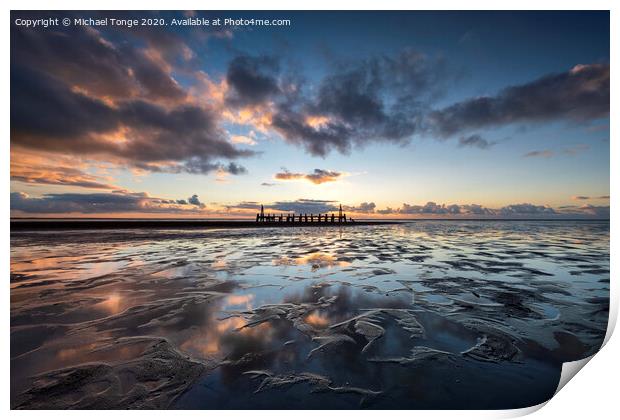 St Annes Sunset  Print by Michael Tonge