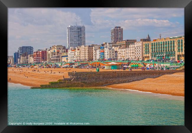 Brighton sea front  Framed Print by Holly Burgess