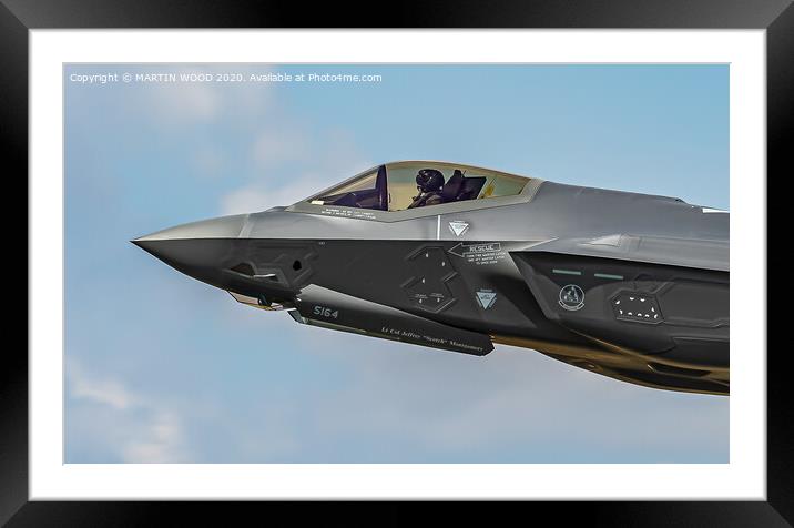 F-35 Stealth pilot Framed Mounted Print by MARTIN WOOD