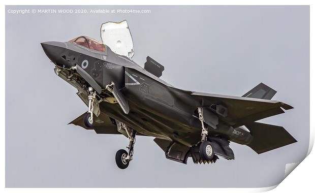 RAF F-35B Lightning in the hover Print by MARTIN WOOD