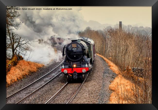 The Flying Scotsman on the Settle to Carlisle train line Framed Print by Peter Stuart