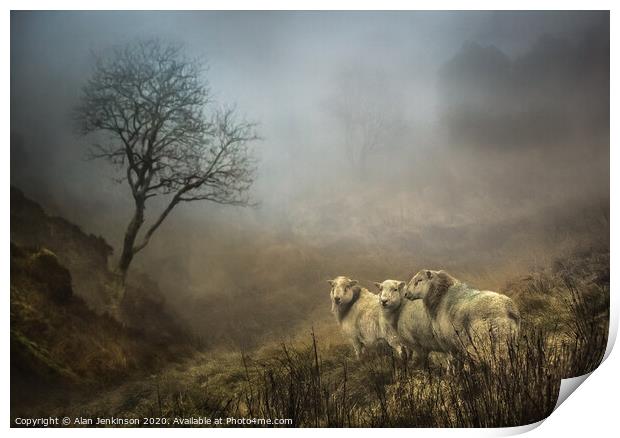 Landscape in the Mist Print by Alan Jenkinson