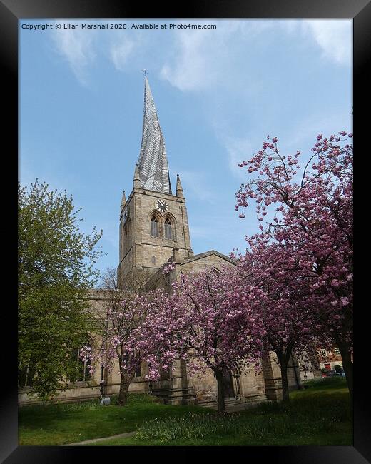 St Mary and All Saints church Chesterfield.  Framed Print by Lilian Marshall