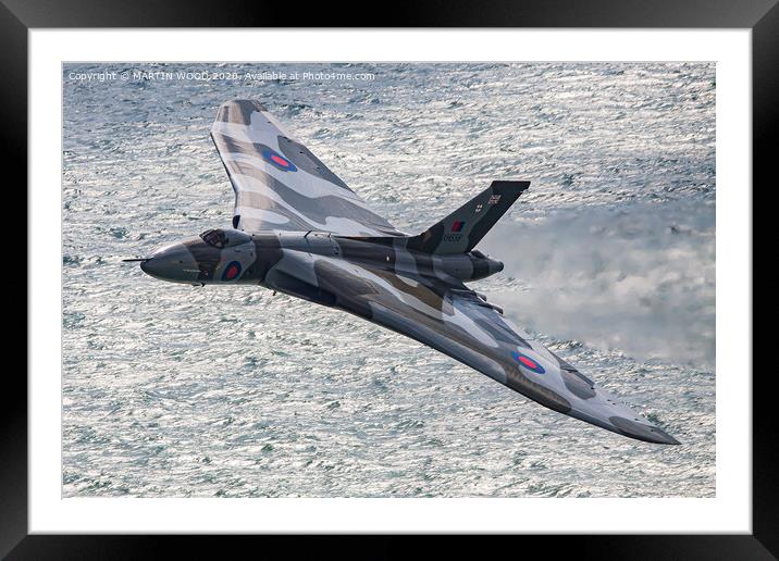 The Mighty Vulcan XH558 Framed Mounted Print by MARTIN WOOD