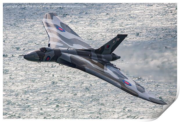 The Mighty Vulcan XH558 Print by MARTIN WOOD